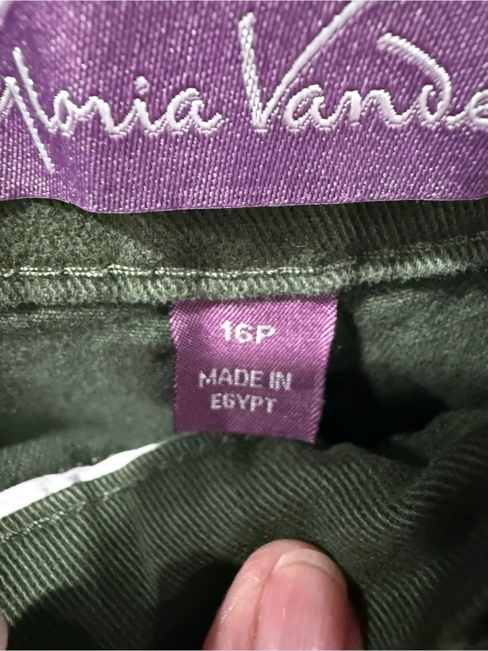 Gloria Vanderbilt Amanda Stretch Jeans in Olive Green size 16P - Picture 3 of 7